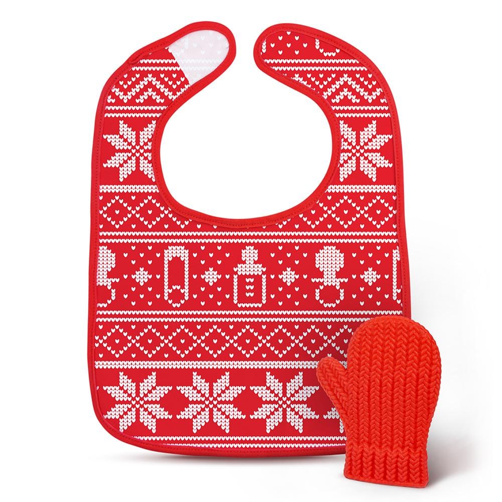 Dressed to Spill- Holiday Bib and Teether