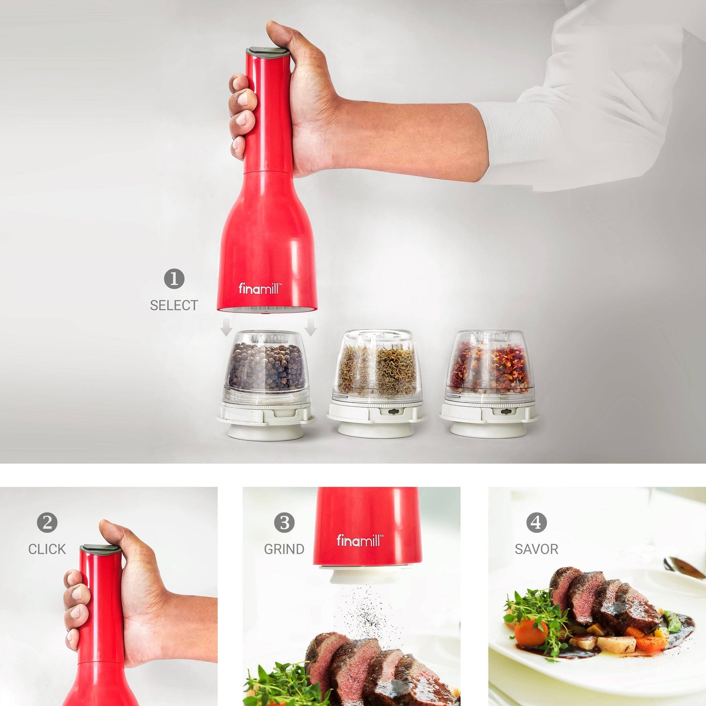 FinaMill Classic Battery - 1 Mill 1 ProPlus 1 PepperPod