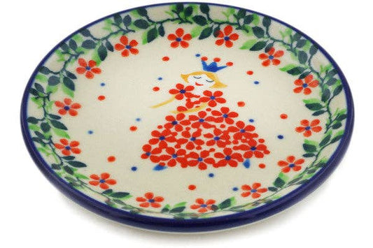 Mini Plate, Coaster plate Princess In A Red Dress Theme