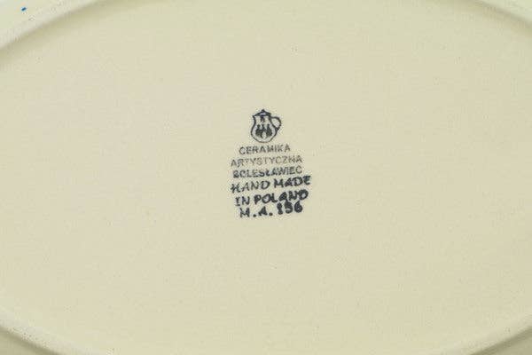 Fish Shaped Platter 13" Blue Spring Theme