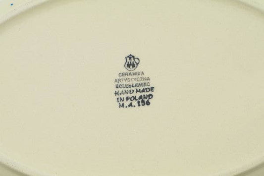 Fish Shaped Platter 13" Blue Spring Theme