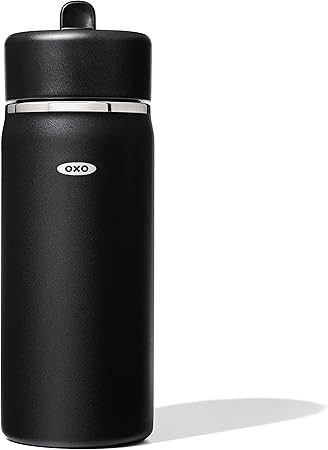 OXO Strive Wide Mouth Water Bottle w/Straw 16 oz