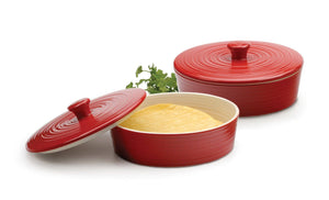 Tortilla Warmer - 8In - Stoneware - Red