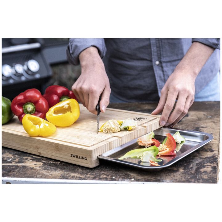 Zwilling Cutting Board With Tray, Bamboo