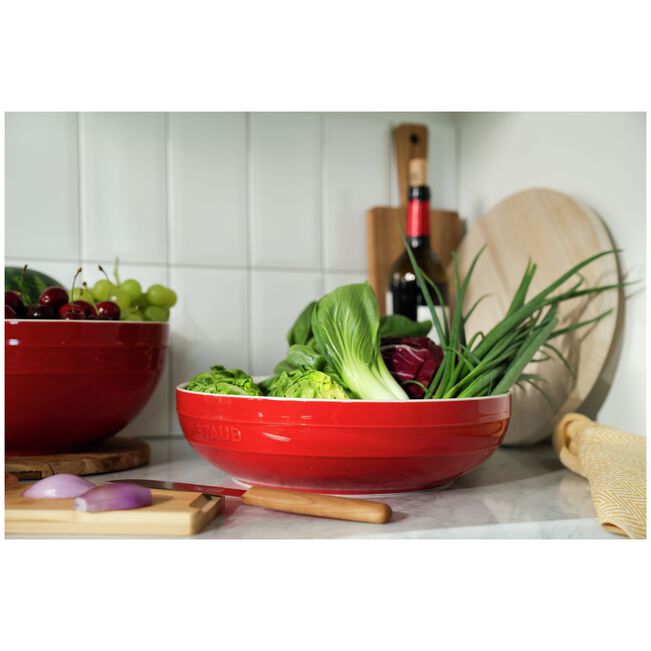 Staub Ceramic Shallow Serving Bowl 11inch