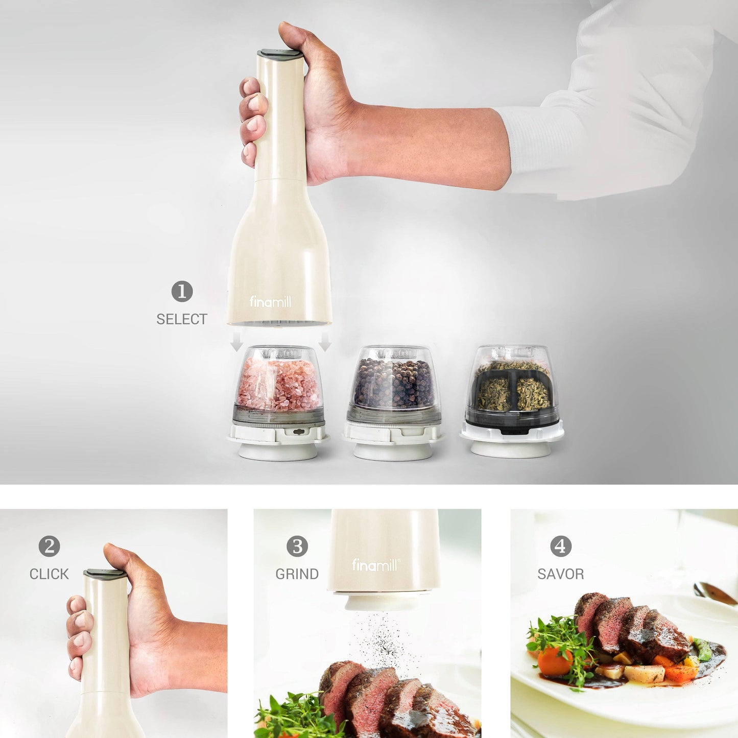 FinaMill Classic Battery - 1 Mill 1 ProPlus 1 PepperPod