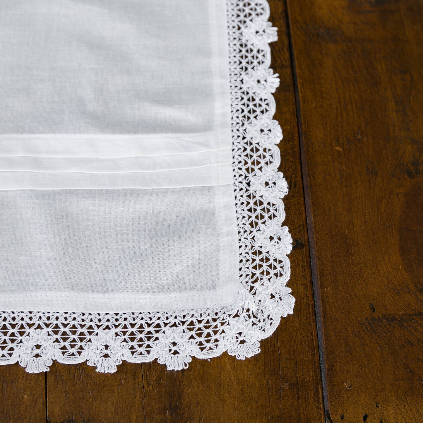 Glenfield 16x72 White Cotton Linen Table Runner