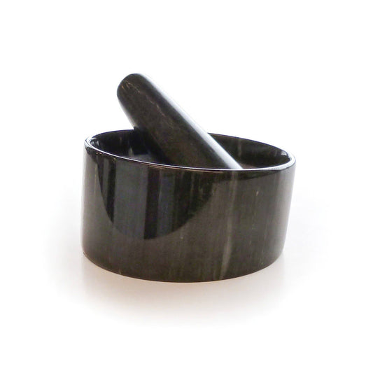 Marble Mortal & Pestle - Black