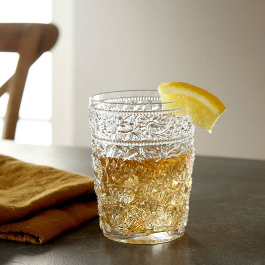 Paisley Low Ball Acrylic Cocktail Glass