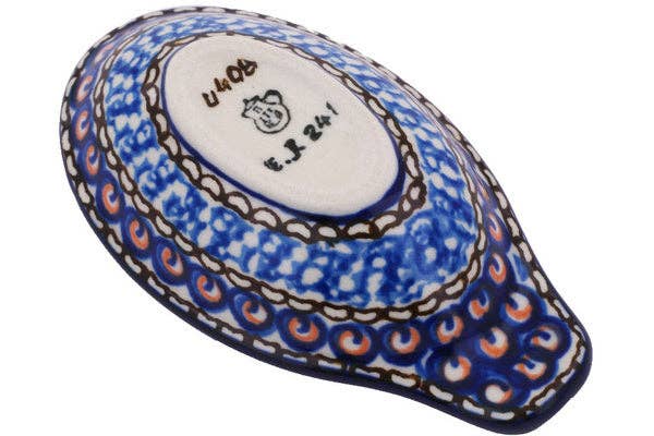 Dish for Pits 4" Cobalt Poppies Theme UNIKAT