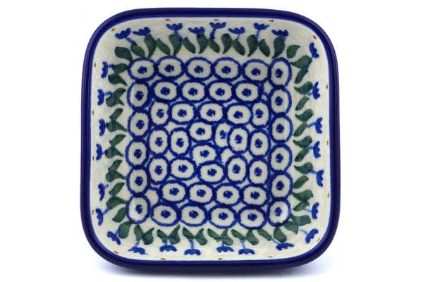 Square Bowl 4" Water Tulip Theme