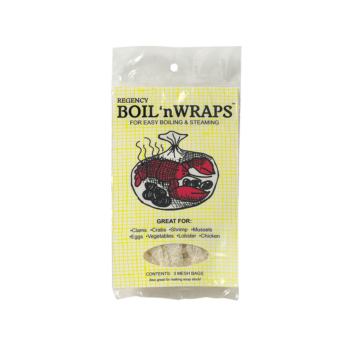 Regency Wraps Boil 'n Wraps Seafood Steamer Bags, Set of 3