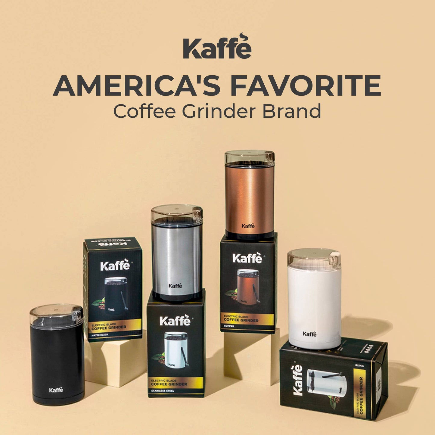 Kaffe Electric Coffee Grinder w/ Cleaning Brush - 3oz