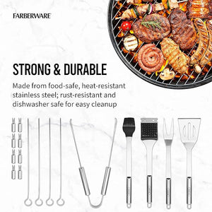 BBQ Tool Set with Carrying Case, 18 Piece