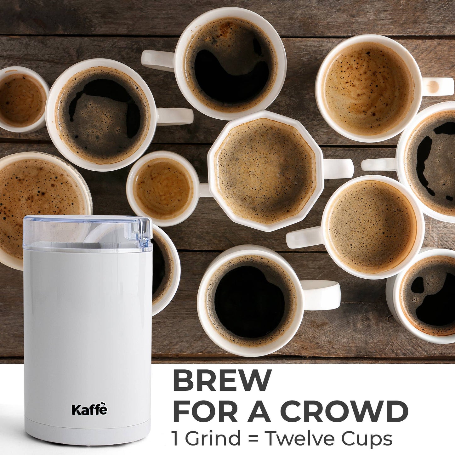 Kaffe Electric Coffee Grinder w/ Cleaning Brush - 3oz