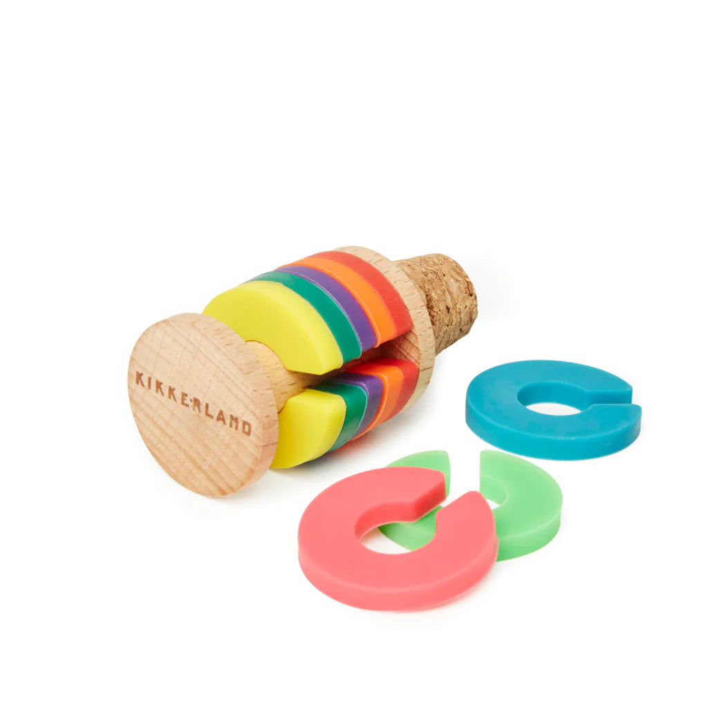 Rainbow Drink Markers & Bottle Stopper