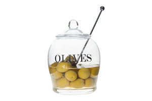 Glass Olive Jar