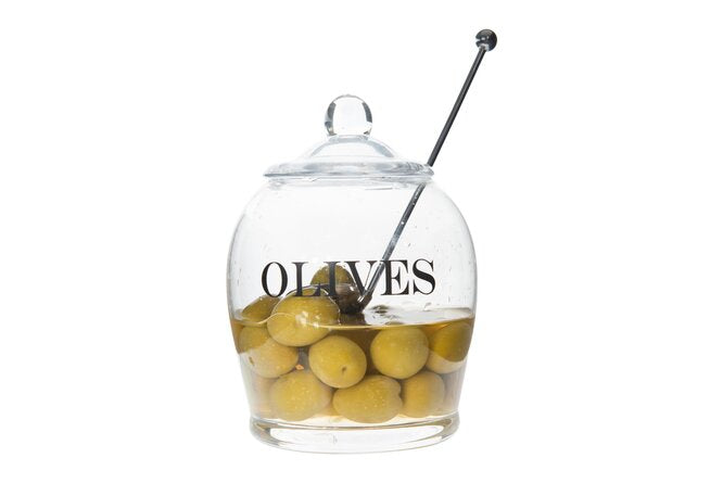 Glass Olive Jar
