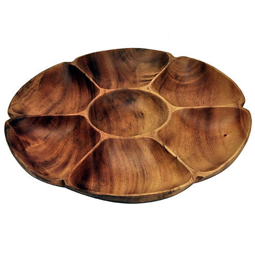 Acacia Wood Tray with 7 sections
