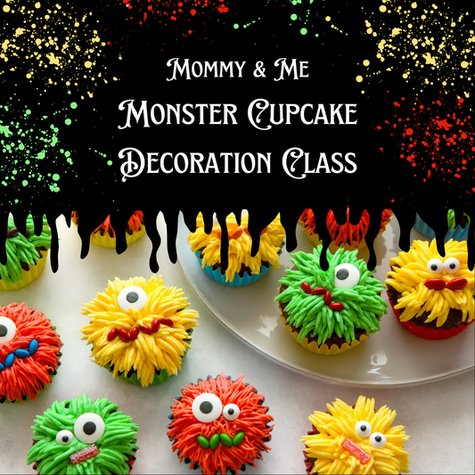 Mommy and Me Monster Cupcake Decorating Class- October 27th 12 pm