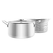 Load image into Gallery viewer, Chantal 3.Clad Stockpot 7 qt with steamer insert
