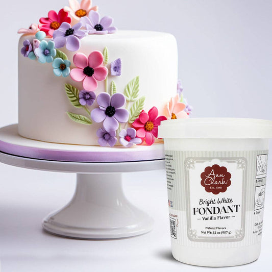 Ann Clark Bright White Fondant, Vanilla Flavor, 32 oz