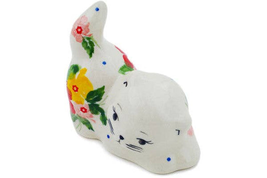 Cat Figurine 3" Hibiscus Splendor Theme