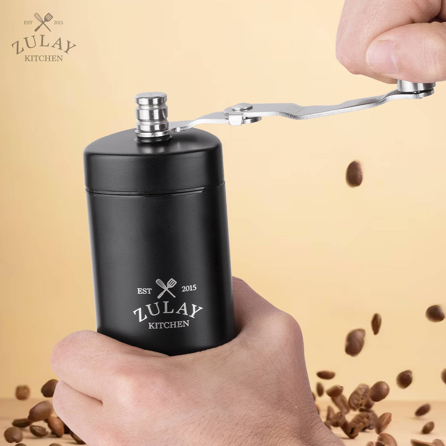 Manual Coffee Grinder With Foldable Handle - Triangular