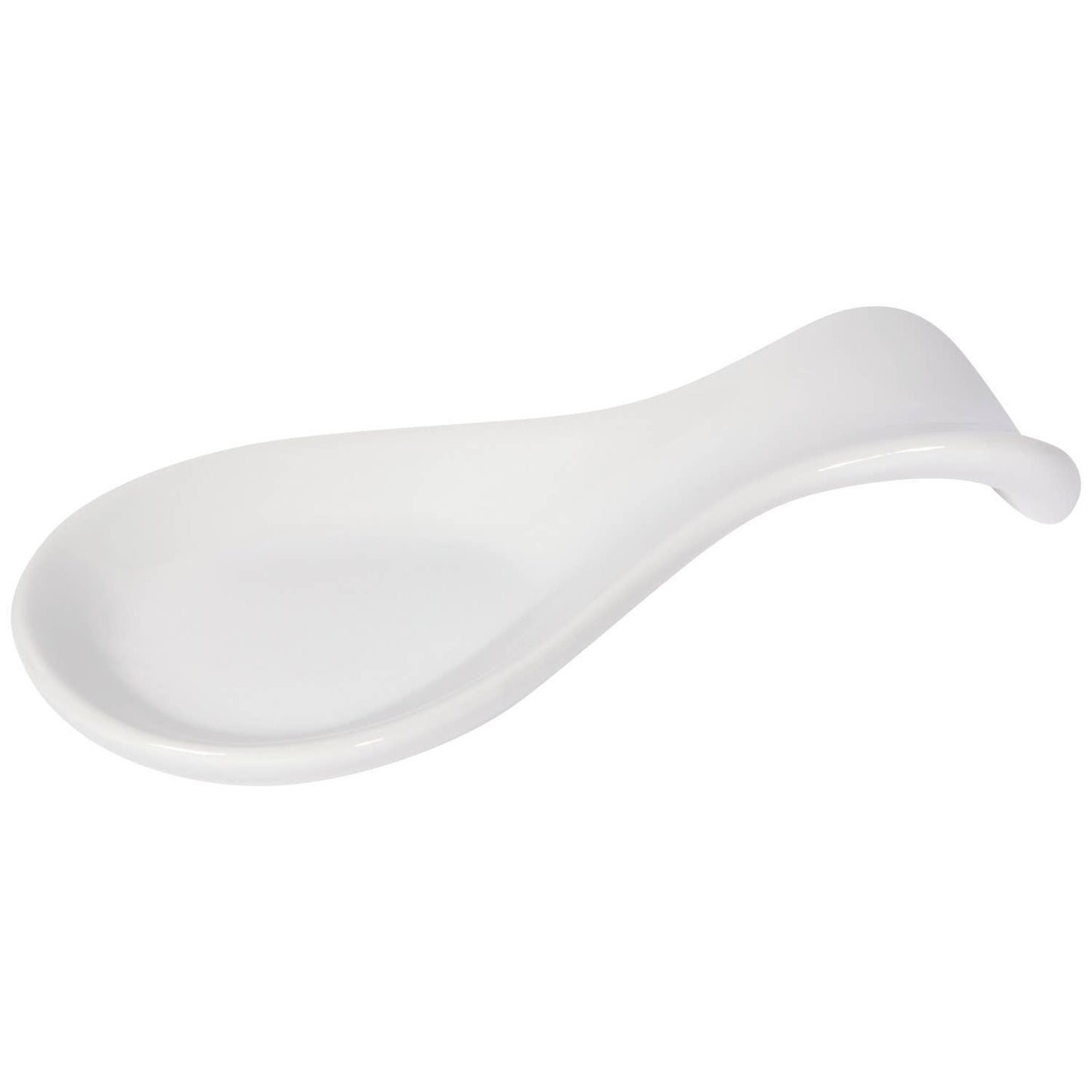 White Stoneware Spoon Rest