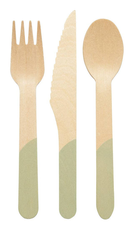 Wood Cutlery Sage/24 pkg