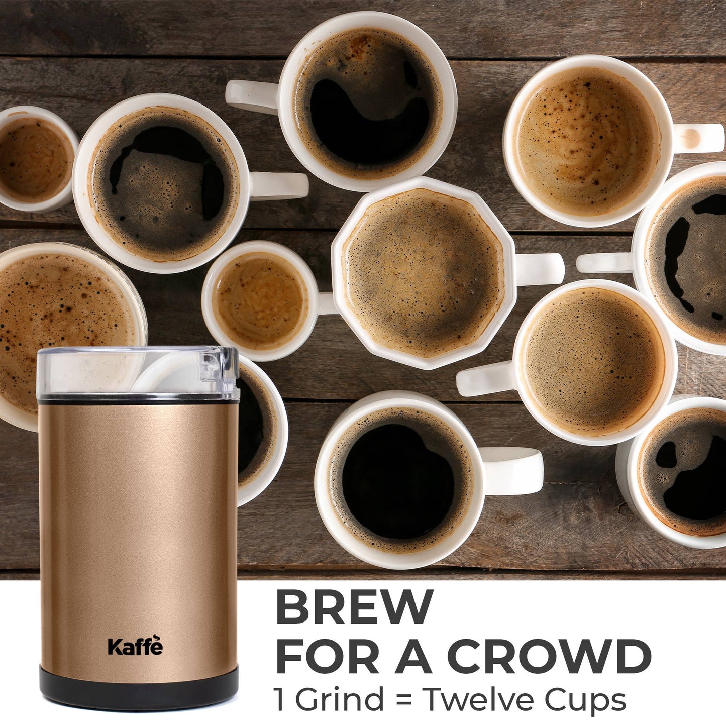 Kaffe Electric Coffee Grinder w/ Cleaning Brush - 3oz