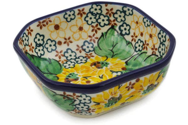 Bowl 4" Country Sunflower Theme UNIKAT
