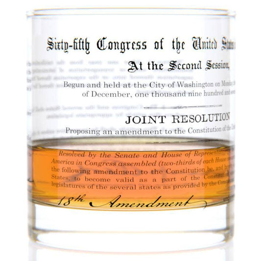 18th Amendment Rocks Glass