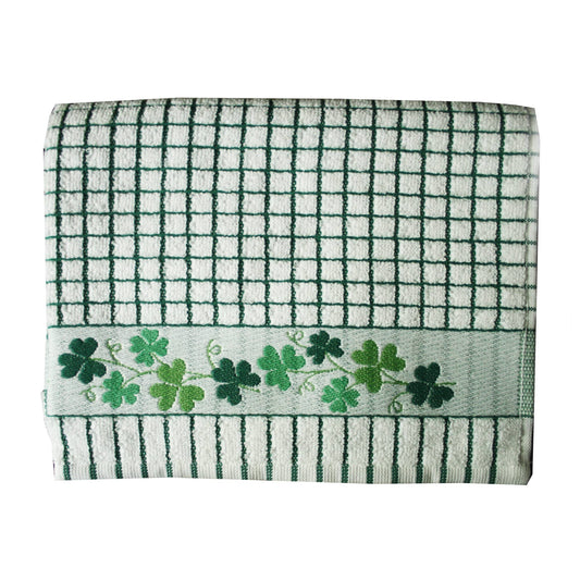 Poli-Dri Jacquard Tea Towel - Shamrock Sprig