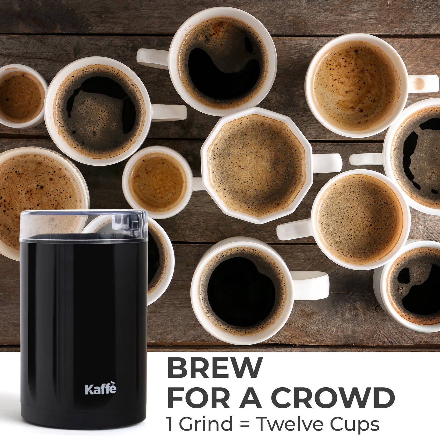 Kaffe Electric Coffee Grinder w/ Cleaning Brush - 3oz