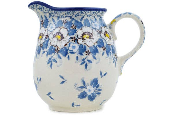 Pitcher 17 oz Pansy Parade Theme UNIKAT