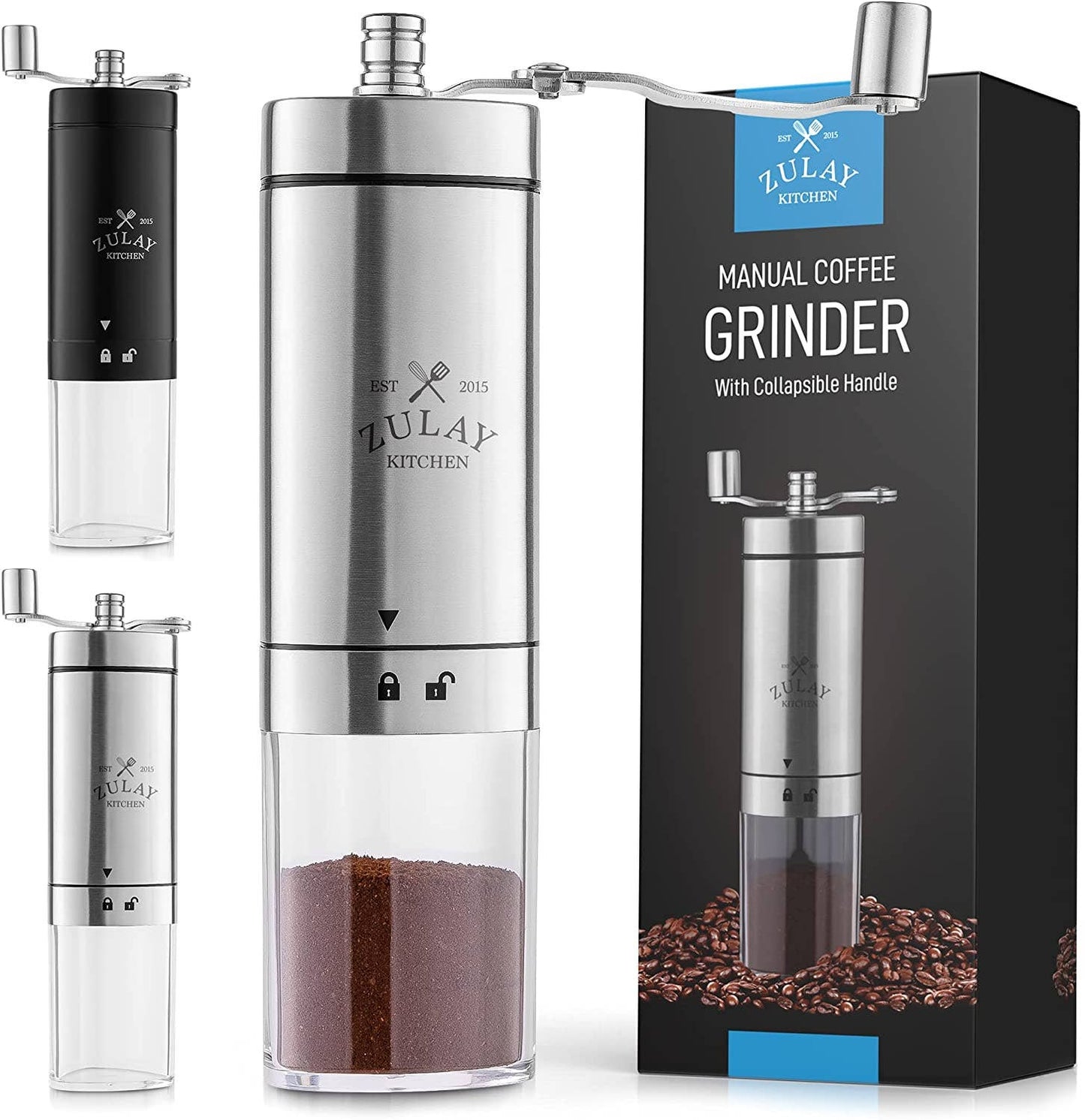 Manual Coffee Grinder With Foldable Handle - Triangular