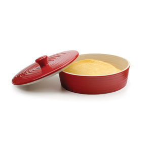 Tortilla Warmer - 8In - Stoneware - Red