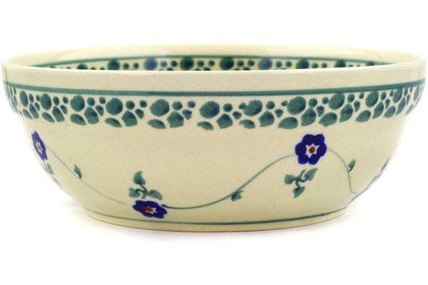 Bowl 7" Green Bubbles Theme