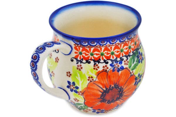 Bubble Mug 13 oz Orange Zinnia Theme