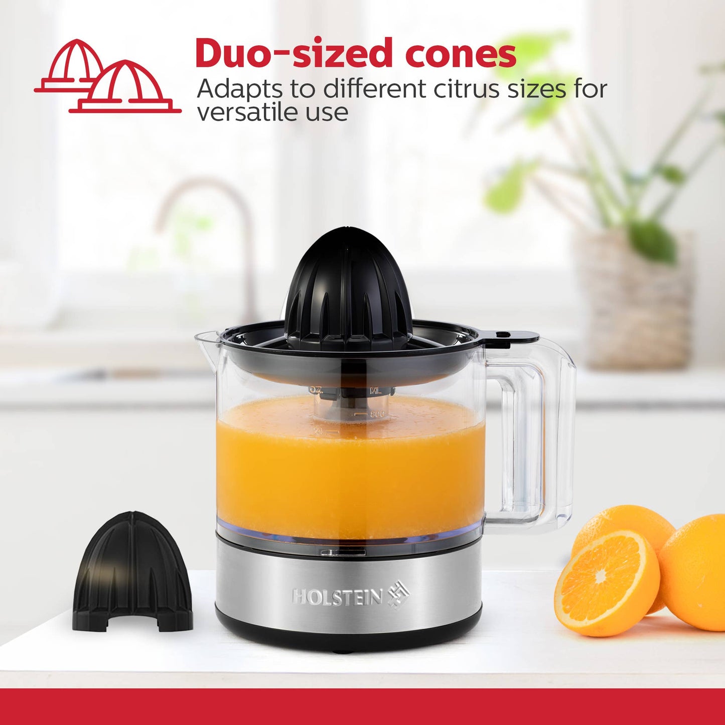 27-OZ ELECTRIC CITRUS JUICER - BLACK AND STAINLESS STEEL