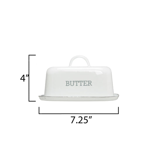 Enameled Butter Dish