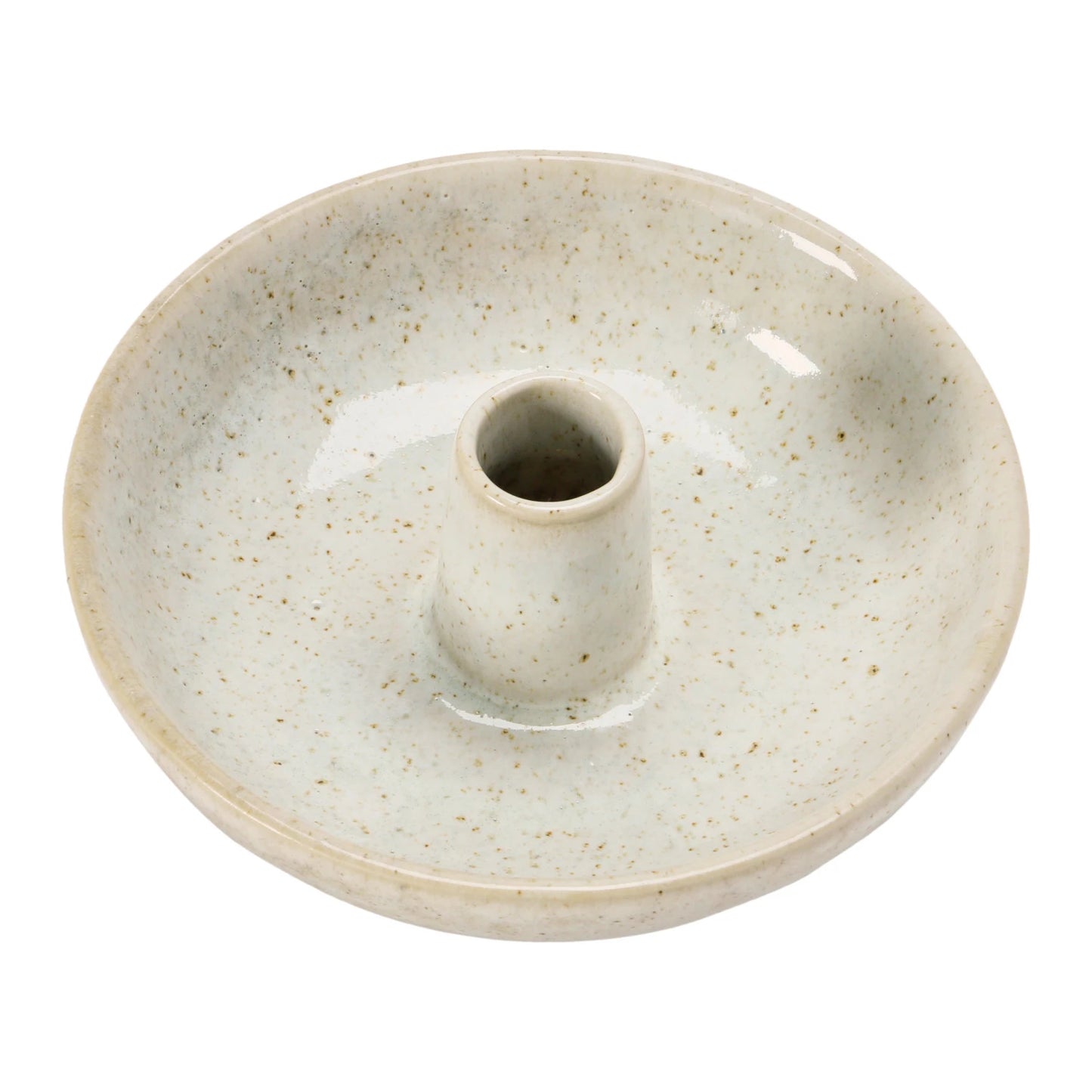 Stoneware Dish with Toothpick Holder