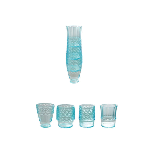 Stackable Fish Shaped Drinking Glasses, Set of 4