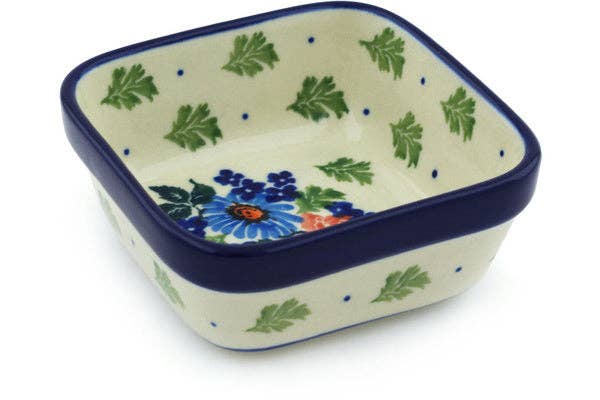 Square Bowl 4" Countryside Floral Bloom Theme