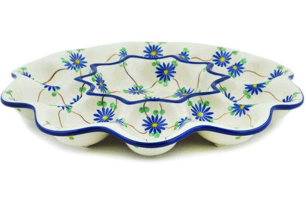 Egg Plate 11" Aster Trellis Theme