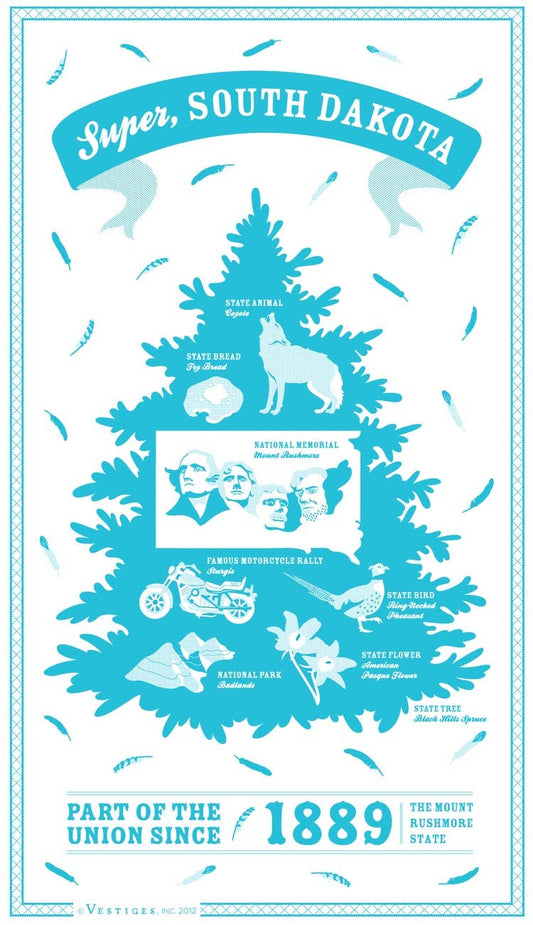 South Dakota State Tea Towel