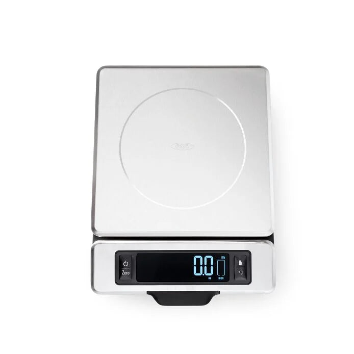 OXO Stainless Steel Food Scale pull out display