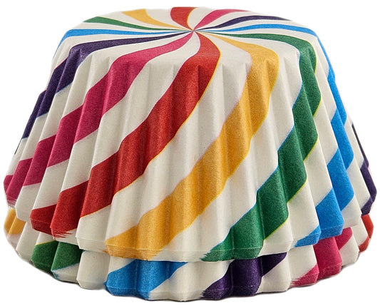 Colorful Pinwheel Cupcake Liners 50pc