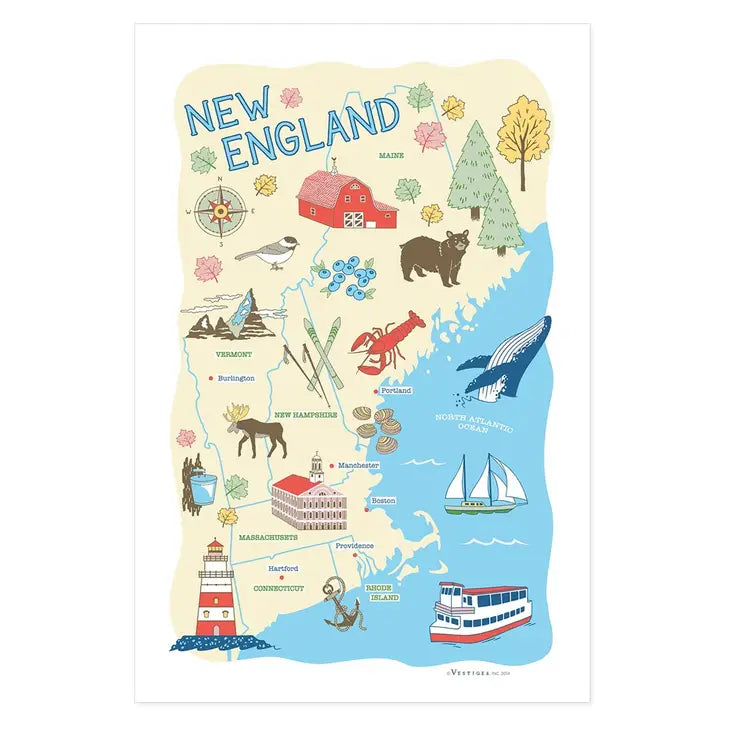 New England Icon Kitchen Towel